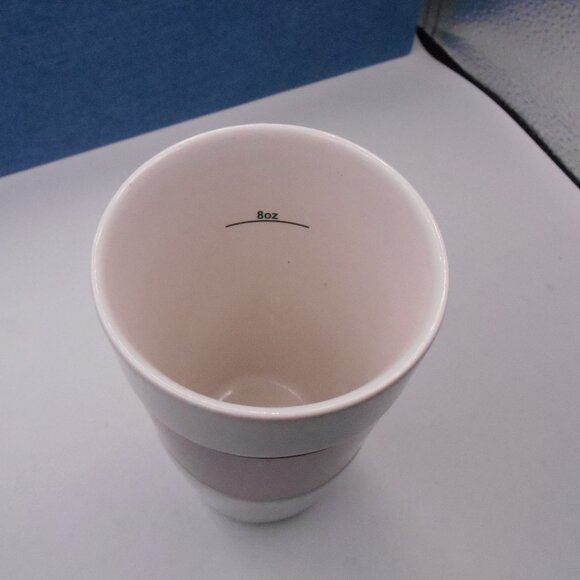 STARBUCKS 2012 COPPER BAND WHITE BASE CERAMIC COFFEE TEACUP MUG TUMBLER - Picture 4 of 7